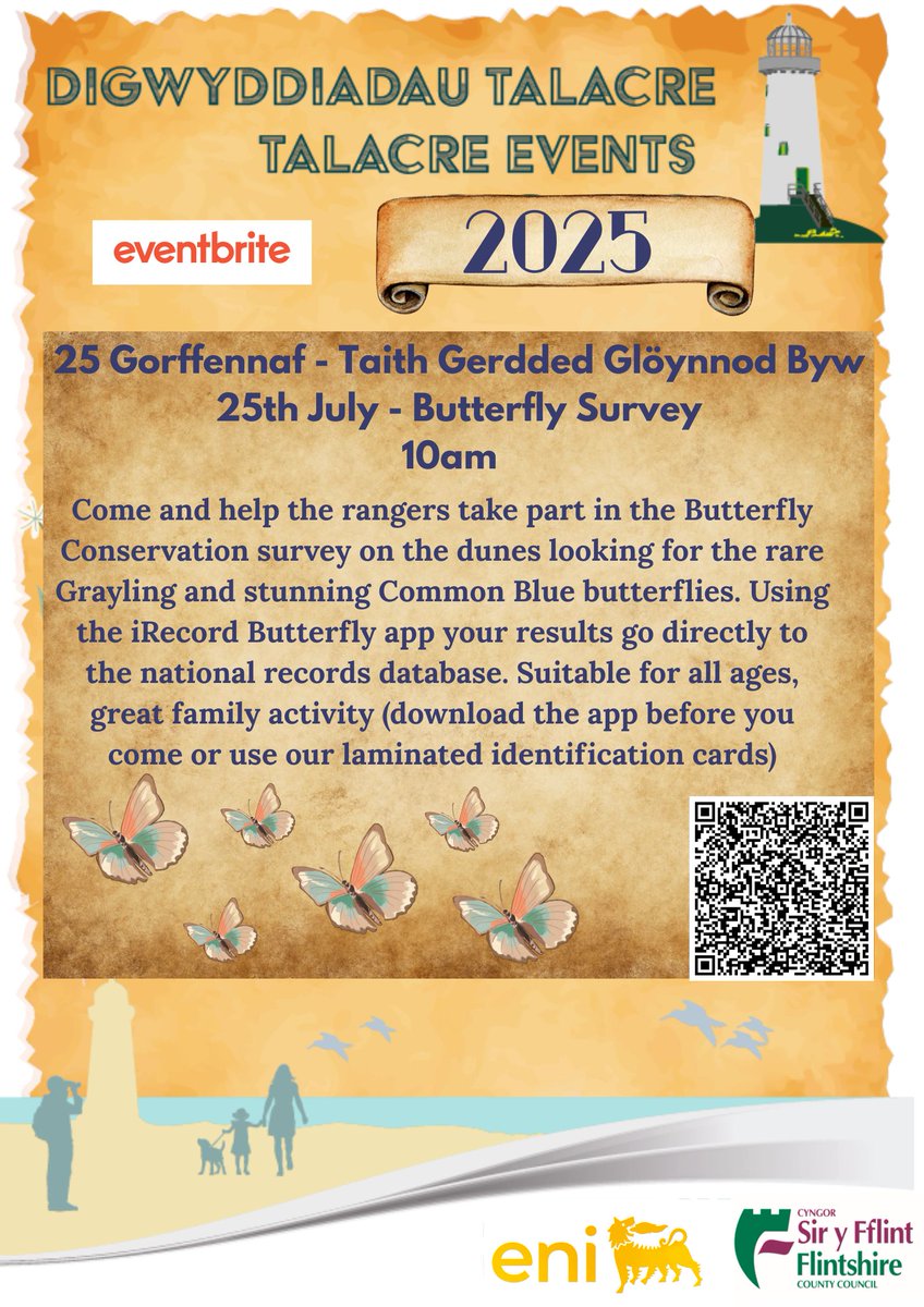 🦋LOVE BUTTERFLIES?🦋
If you love butterflies and you can spare some time on Friday the 25th of July please join our partners at Talacre sand dunes for a butterfly survey!☀️
<a href="/savebutterflies/">Butterfly Conservation 🦋</a>  <a href="/FCCcountryside/">Flintshire Countryside and Coast</a> 
#ourdeeestuary #lovemyestuary #butterfly #surveying #BigButterflyCount