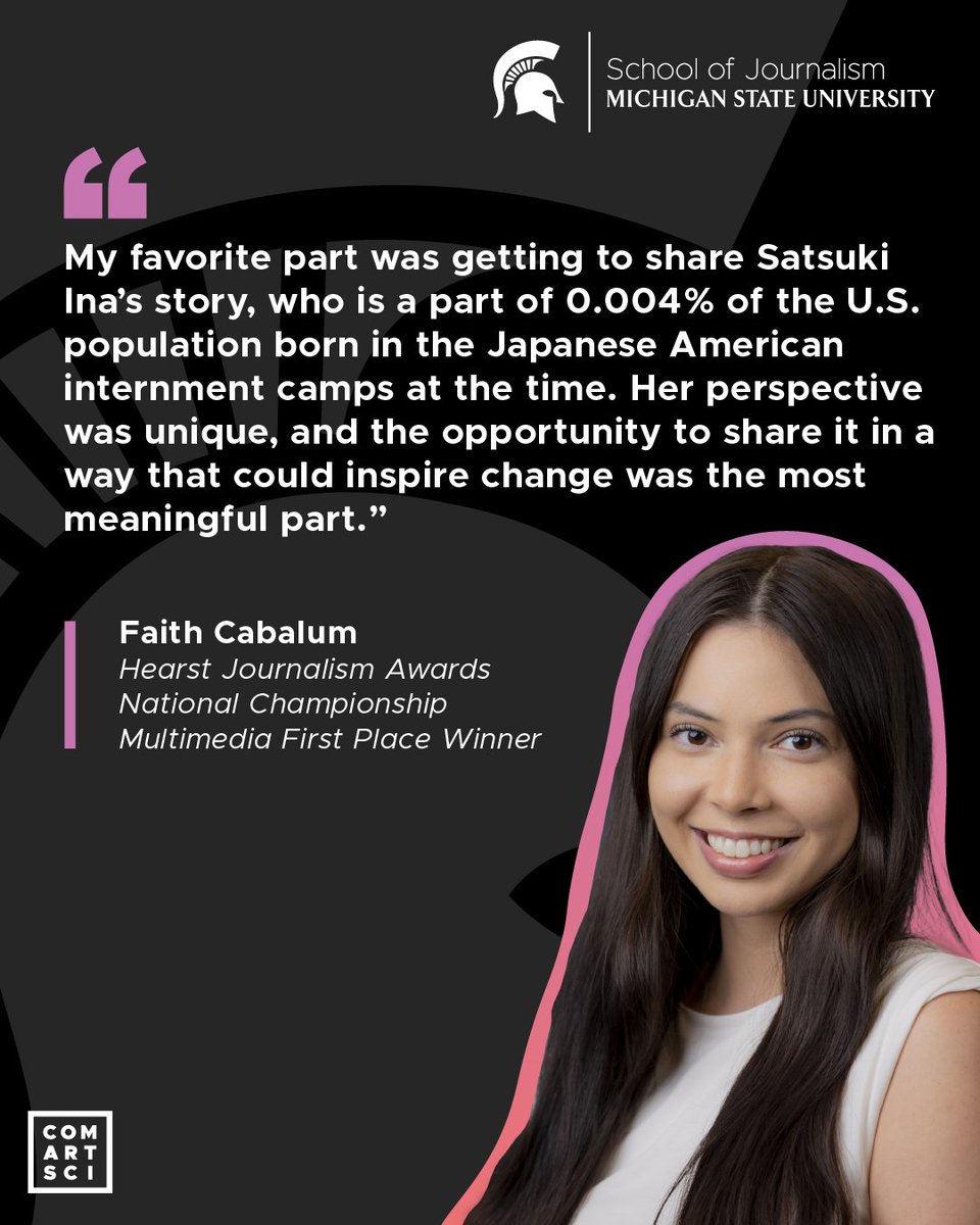 MSUComArtSci's tweet image. Throughout the 2024-2025 academic year, several HEARST Journalism Awards were given to the dedicated storytellers from MSU's School of Journalism!
Hear from faculty and the student award recipients in our full roundup: spr.ly/60104hLzo