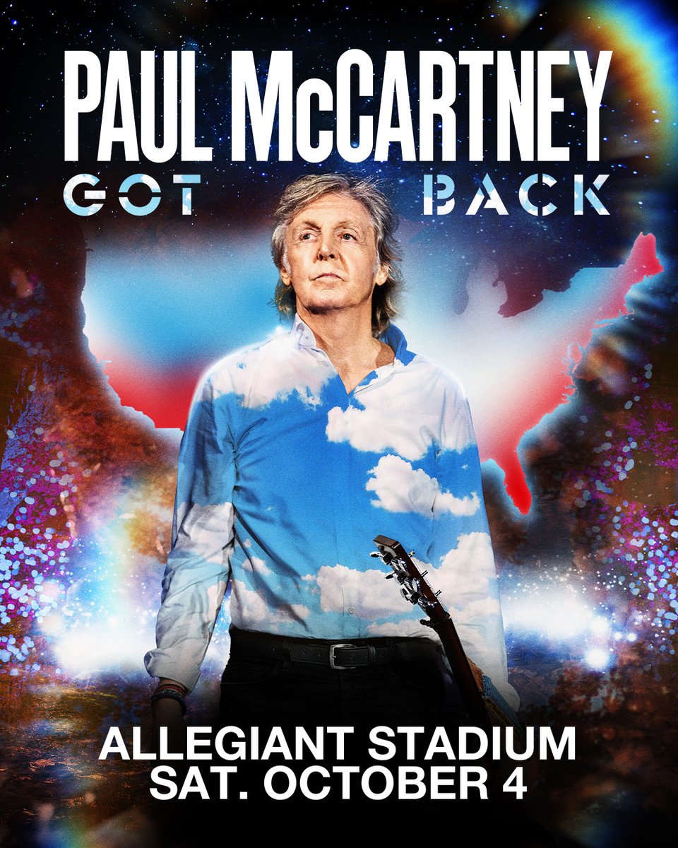 AllegiantStadm's tweet image. Presale tickets for @PaulMcCartney are on sale now! Experience the music that defined decades live at Allegiant Stadium on Saturday, October 4, 2025. β¨
USE CODE: GOTBACK25
ποΈ bit.ly/3UiSTnK
