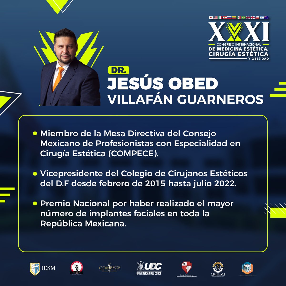 El Dr. Obed Villafán llega a la XXXI Edición del Congreso Médico a hablarnos sobre la Remodelación costal, una técnica que optimiza la silueta con resultados impactantes y duraderos.

📍 Universidad del Conde. 🗓 1, 2 y 3 de agosto de 2025. 📲 Registrate al 5585262516.