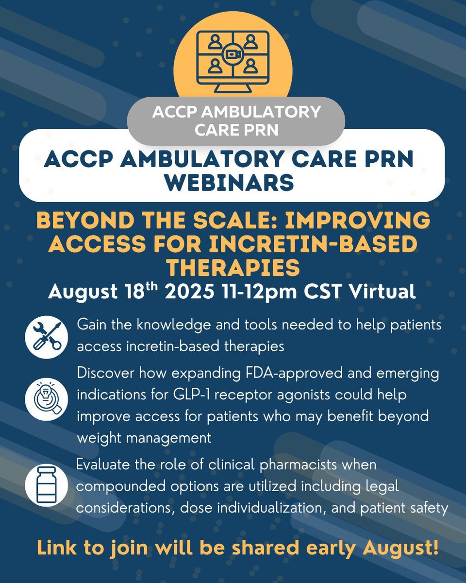 Save the date for the next Amb Care PRN Webinar – Beyond the Scale: Improving Access for Incretin-Based Therapies! Link to the webinar will be shared in early August!