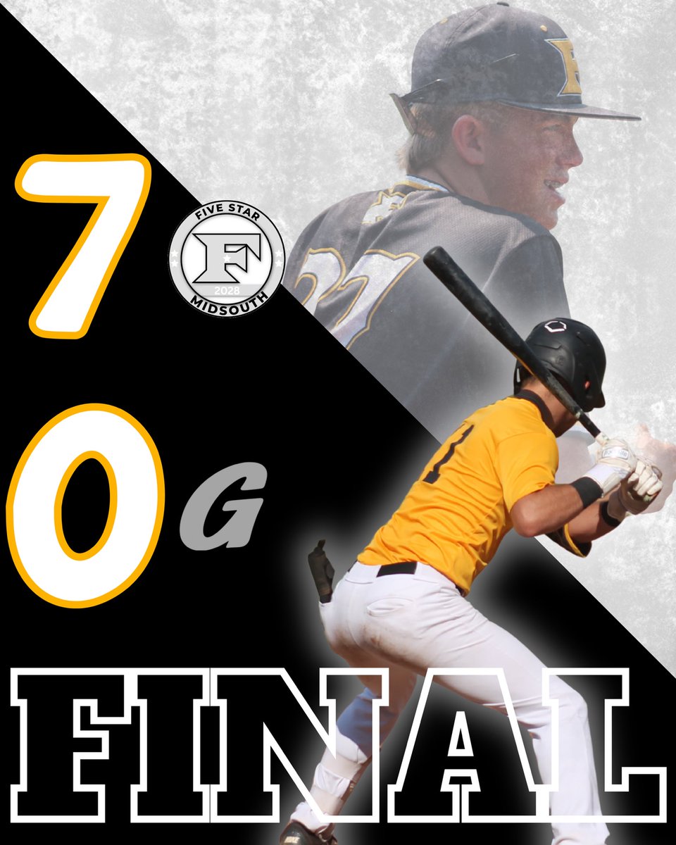 5 Star MidSouth (@5starmidsouth) on Twitter photo Game 1:
2028’s take Game 1 down in Atlanta in the #WWBA… <a href="/Caleb_Rivas34/">Caleb Rivas</a> goes 5 IP while striking out 6. <a href="/TylerReyno26604/">Tyler Reynolds</a> hits a big 2 run 💣. <a href="/dylan_lincicum/">Dylan lincicum</a> goes 1 for 3 w 2B and 2 RBI. <a href="/BraxtonBarnes09/">Braxton Barnes</a> goes 1 for 2 w a 2B and RBI!
Game 2 tomorrow! #MidsouthMafia Game 1:
2028’s take Game 1 down in Atlanta in the #WWBA… <a href="/Caleb_Rivas34/">Caleb Rivas</a> goes 5 IP while striking out 6. <a href="/TylerReyno26604/">Tyler Reynolds</a> hits a big 2 run 💣. <a href="/dylan_lincicum/">Dylan lincicum</a> goes 1 for 3 w 2B and 2 RBI. <a href="/BraxtonBarnes09/">Braxton Barnes</a> goes 1 for 2 w a 2B and RBI!
Game 2 tomorrow! #MidsouthMafia