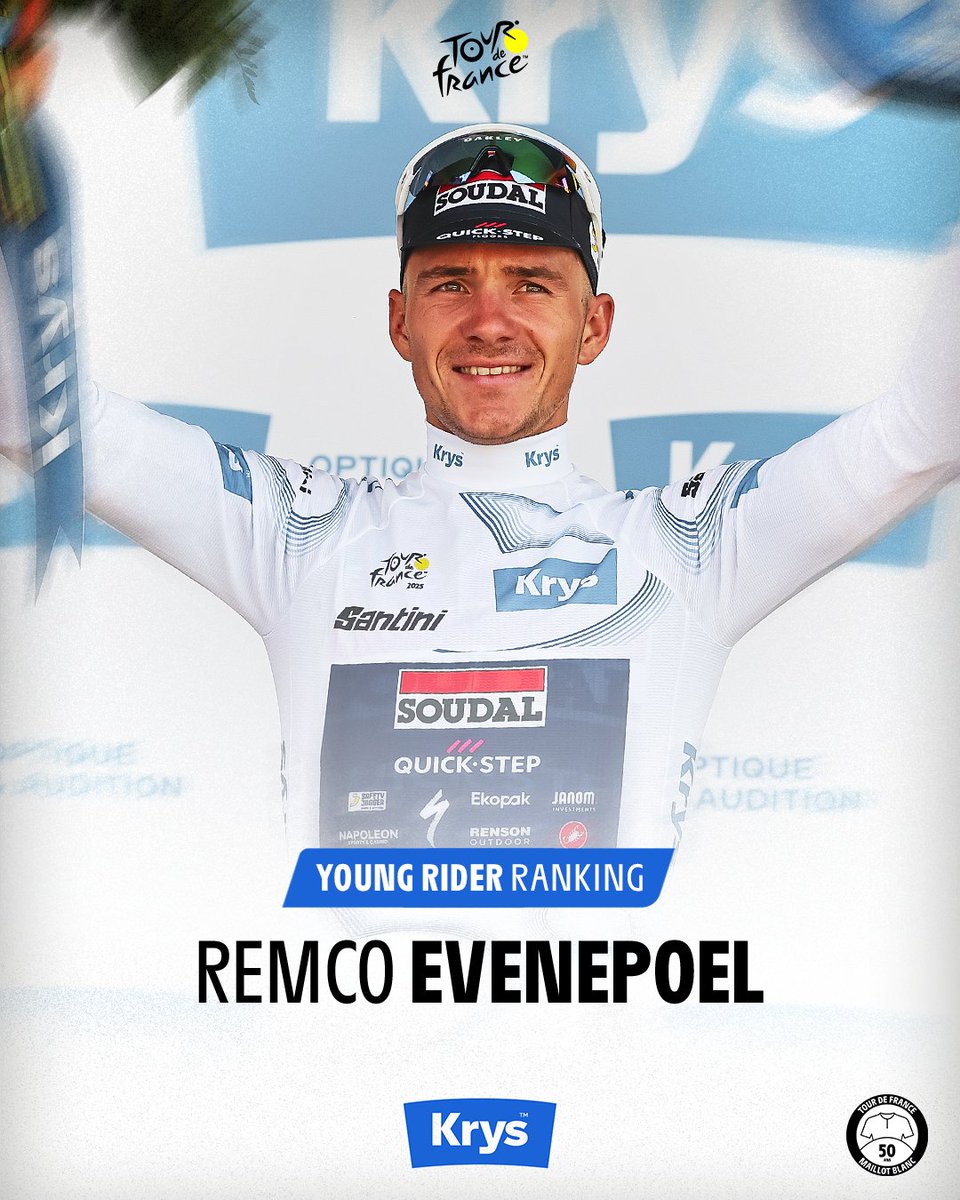 🎽 Jerseys after stage 1️⃣2️⃣ / Maillots distinctifs après l'étape 1️⃣2️⃣

💛 <a href="/TamauPogi/">Tadej Pogačar</a> 🇸🇮
💚 Jonathan Milan 🇮🇹
🔴⚪️ <a href="/TamauPogi/">Tadej Pogačar</a> 🇸🇮
👶 <a href="/EvenepoelRemco/">Remco Evenepoel</a> 🇧🇪

#TDF2025