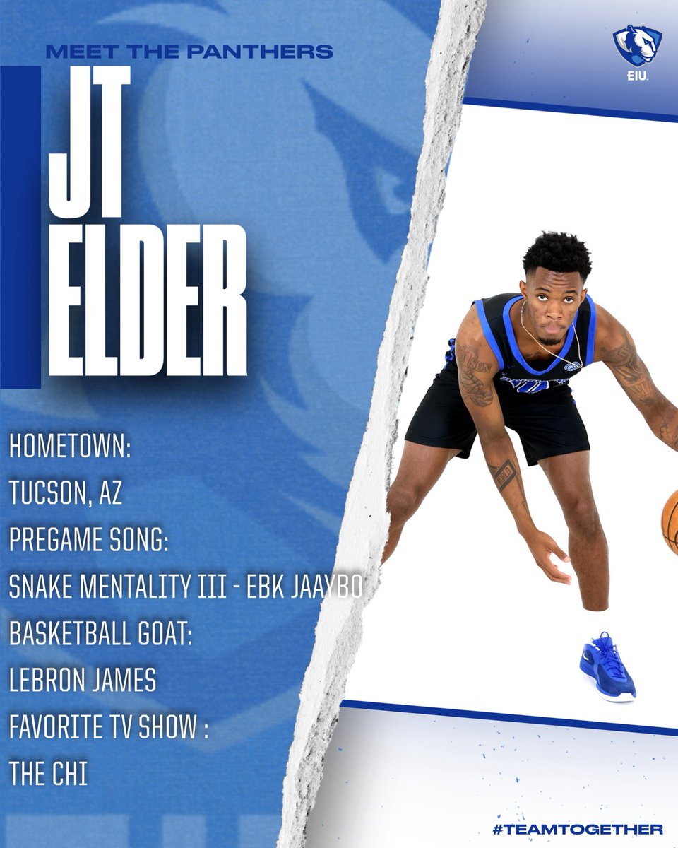eiubasketball's tweet image. Panther Nation, meet JT Elder! 🔥
#TEAMTOGETHER #EIUMBB