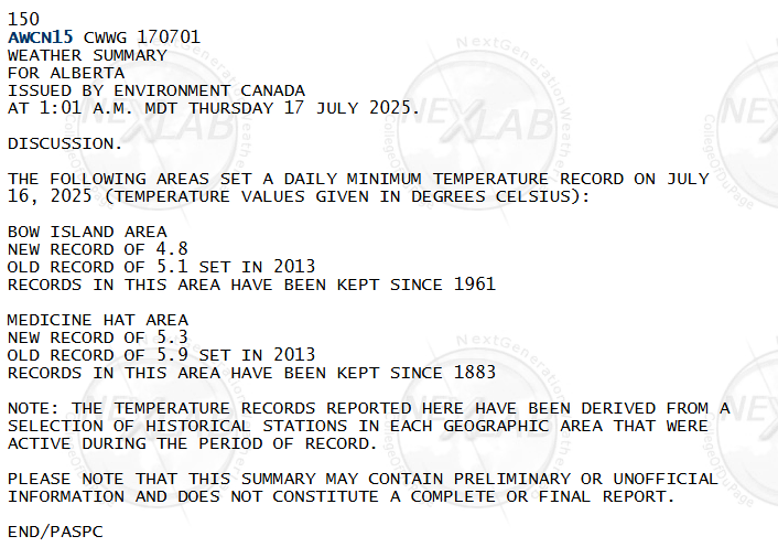 CTVdavidspence's tweet image. Brrr.... A couple of record lows set yesterday in southern Alberta! #abstorm