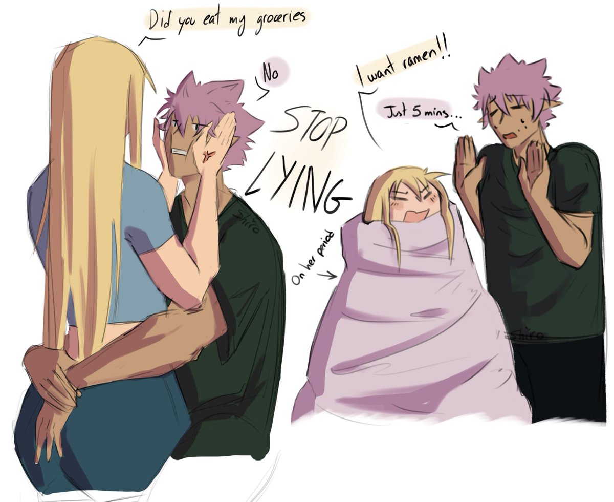 ShiroArts_'s tweet image. They should date or something #FairyTail #nalu