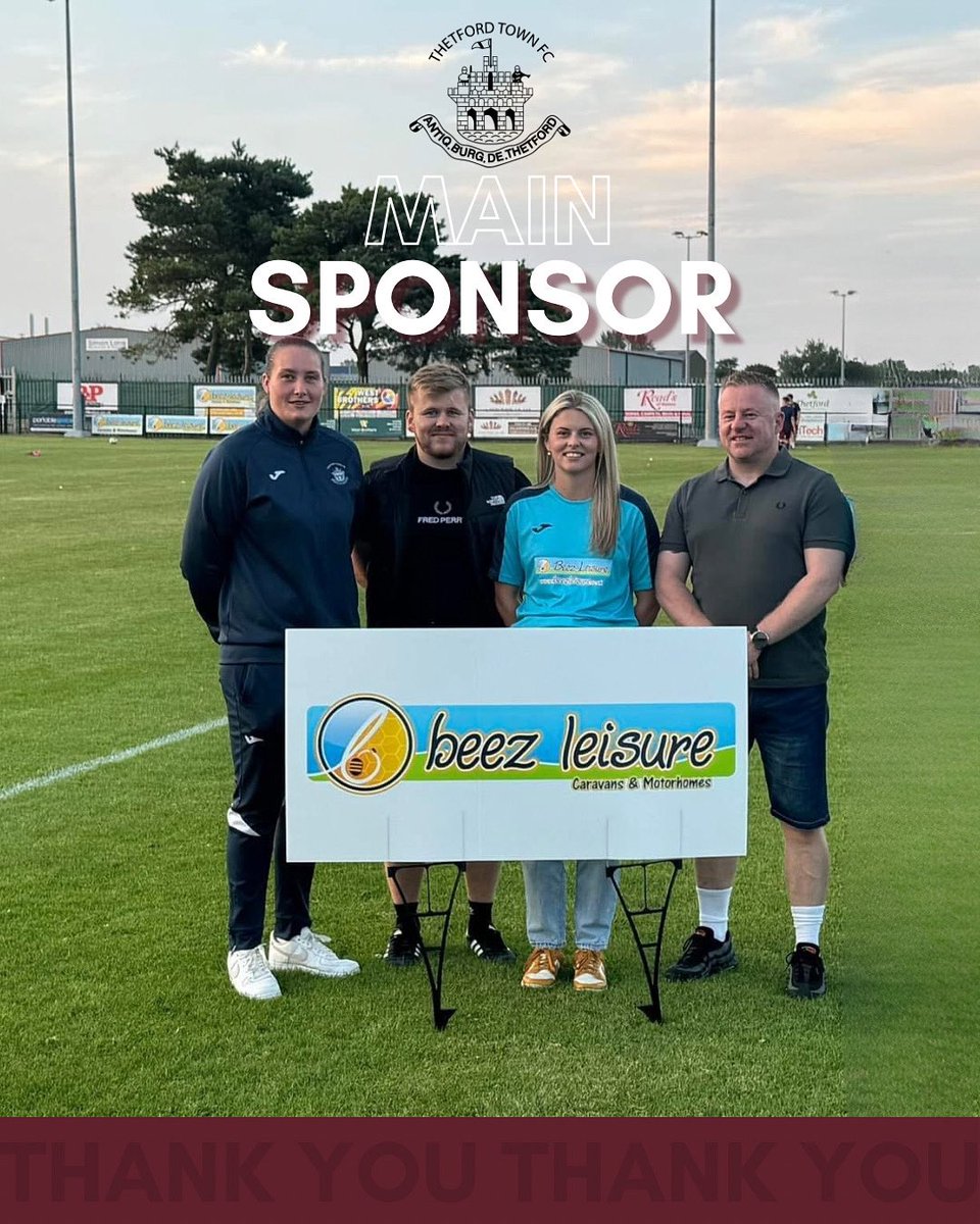 Thetford Town Ladies (@tt_ladiesfc) on Twitter photo 👏🏼 Thank you, Beez! 👏🏼
A huge thank you to our main sponsor Beez Leisure for supporting our vision and values season after season—your backing keeps us moving forward! 💙💜
Family-run with 30+ yrs in caravans & motorhomes—sales, servicing & repairs ➡️ <a href="/BeezLeisure/">Beez Leisure</a> 👏🏼 Thank you, Beez! 👏🏼
A huge thank you to our main sponsor Beez Leisure for supporting our vision and values season after season—your backing keeps us moving forward! 💙💜
Family-run with 30+ yrs in caravans & motorhomes—sales, servicing & repairs ➡️ <a href="/BeezLeisure/">Beez Leisure</a>