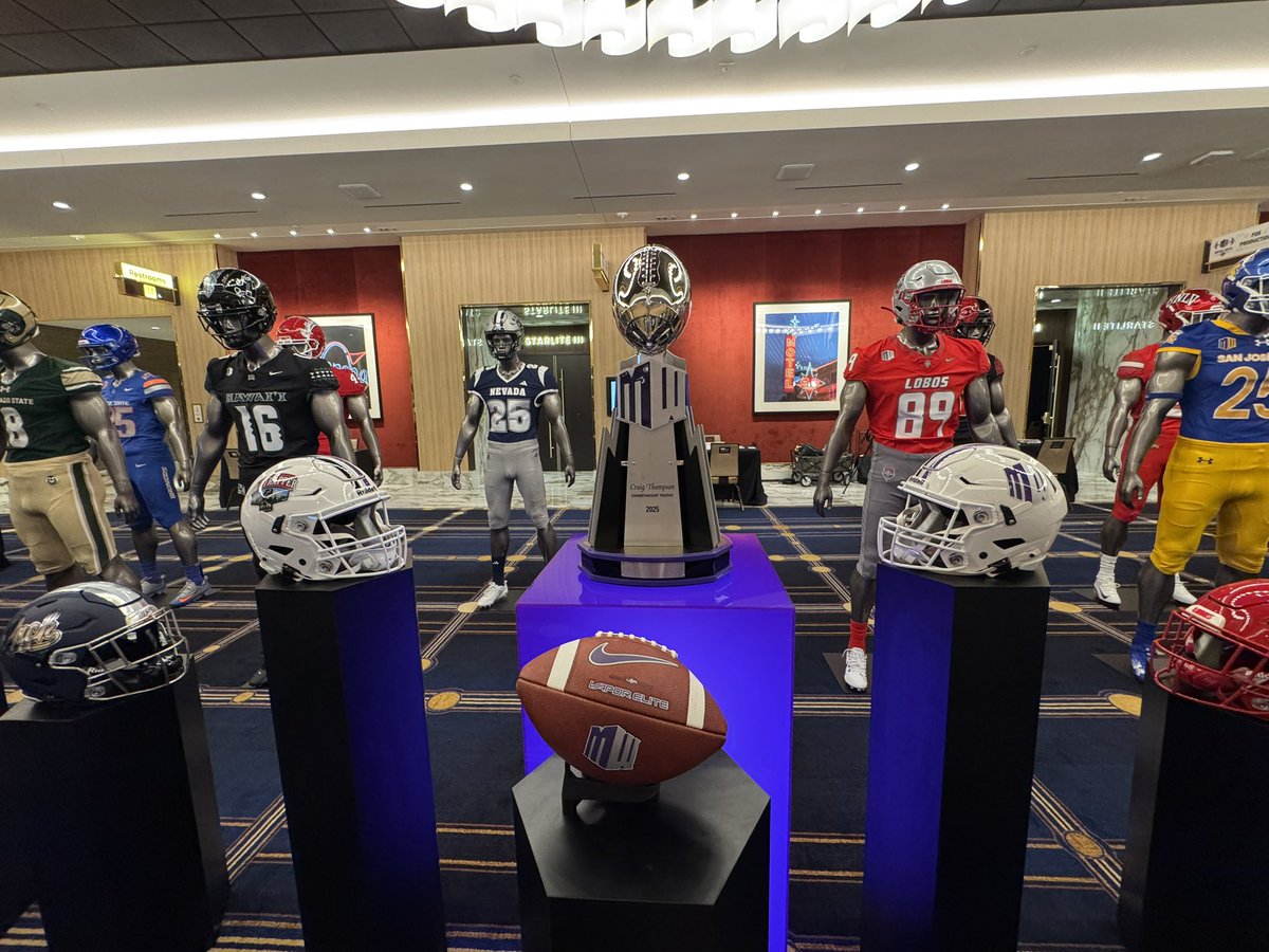 MattNeverett's tweet image. Scenes from @MountainWest Football Media Days: @unlvfootball ready to go for 2025 under first year Head Coach @CoachDanMullen!