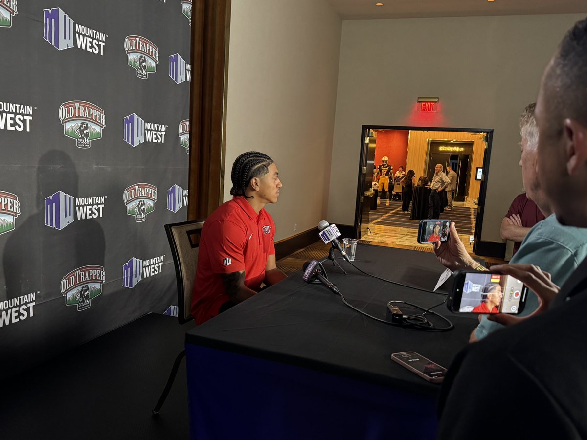 MattNeverett's tweet image. Scenes from @MountainWest Football Media Days: @unlvfootball ready to go for 2025 under first year Head Coach @CoachDanMullen!