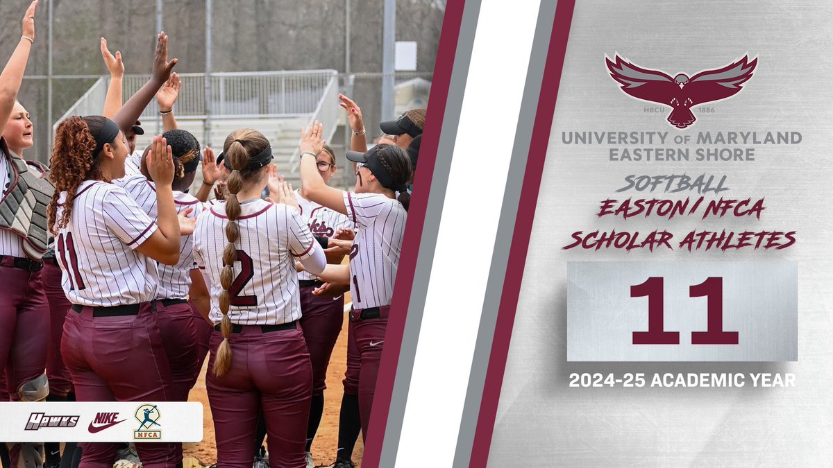 🥎 EASTON/NFCA ALL-AMERICAN SCHOLAR-ATHLETES 🥎

Eleven UMES softball student-athletes earned Easton/NFCA All-America Scholar-Athlete honors for their outstanding work in the classroom!

Read the full story at UMESHawksSports.com

#HawkPride | #SoarAboveandBeyond | #HBCUMade