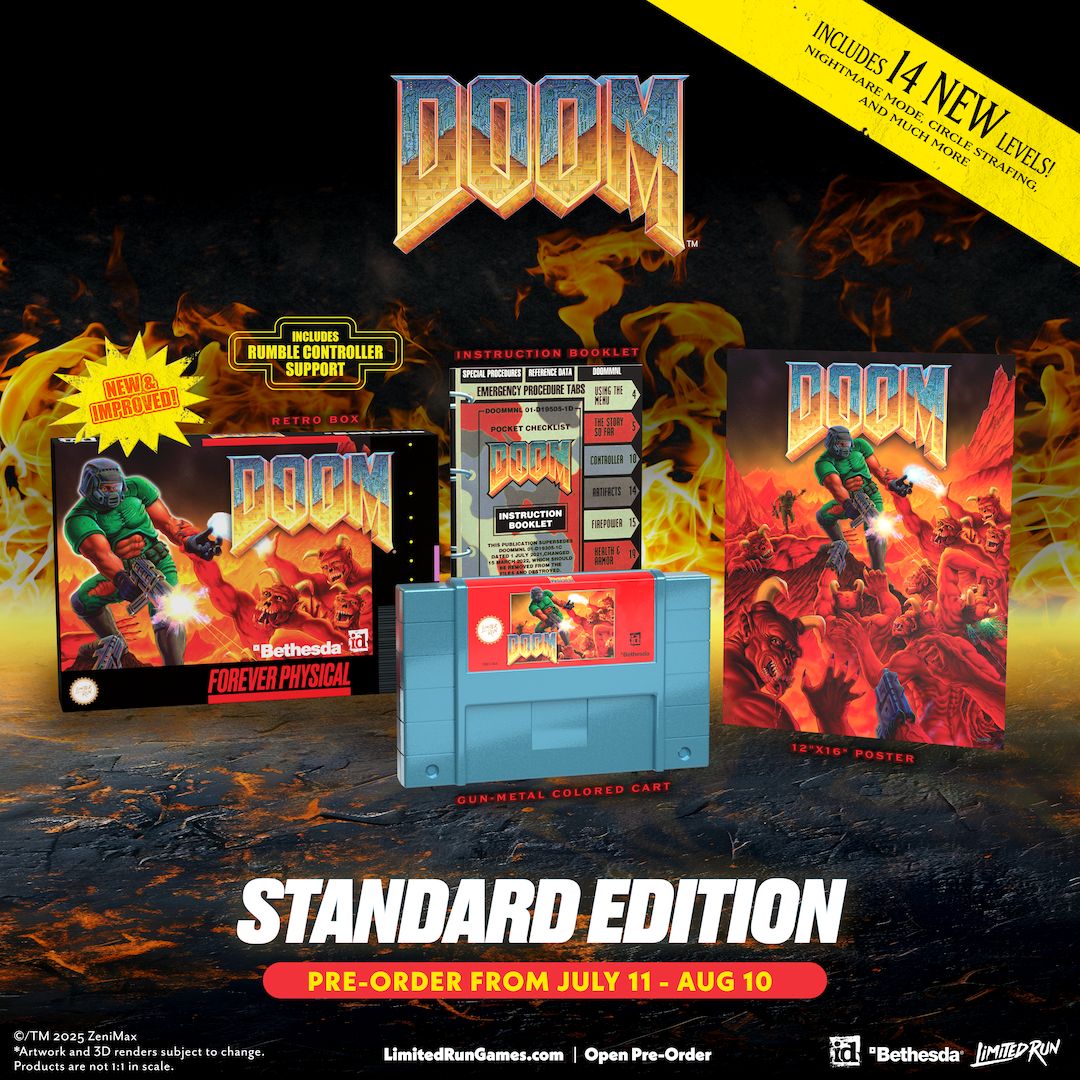 It’s the new, improved, and definitive 16-bit DOOM experience! With new levels, rumble support, and even more content, this is the hellish nightmare dreams are made of.