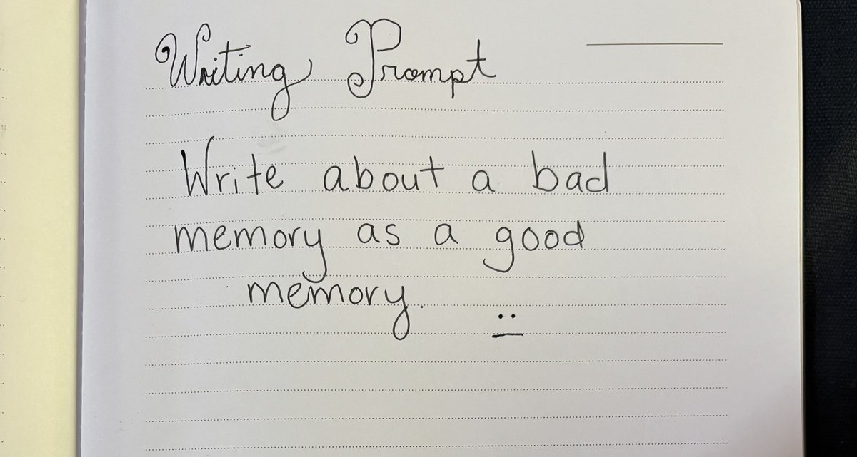 Tin_House's tweet image. #thsw writing prompt: “write about a bad memory as a good memory 😩”