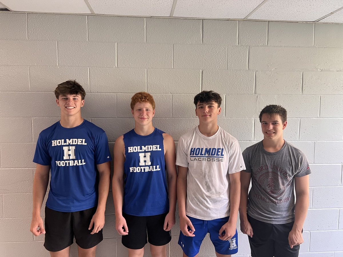 David Sherman (@mrdavidsherman) on Twitter photo 🏈 Holmdel FB 🏈
🚨Week 4 - Workout Player of the Week🚨
• Senior - Jack Cannon (QB/DB)
• Junior - Joey Berardi (LB)
• Sophomore - Anthony Serini (WR/DB)
• Freshman - Michael Longyear (OL/DL)
<a href="/holmdelhornetfb/">HolmdelHornetFb</a> 🏈 Holmdel FB 🏈
🚨Week 4 - Workout Player of the Week🚨
• Senior - Jack Cannon (QB/DB)
• Junior - Joey Berardi (LB)
• Sophomore - Anthony Serini (WR/DB)
• Freshman - Michael Longyear (OL/DL)
<a href="/holmdelhornetfb/">HolmdelHornetFb</a>