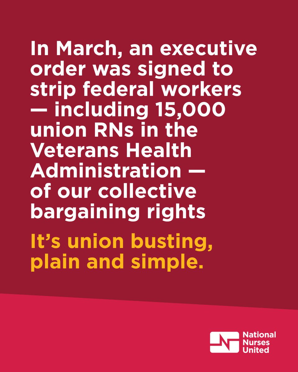 NationalNurses's tweet image. A bill to restore collective bargaining rights for 15K VA nurses has bipartisan support, but Speaker Johnson is trying to prevent it from moving to a vote.
Call your representative and urge them to use the discharge petition to ensure this bill gets a vote: 202-891-4745.
