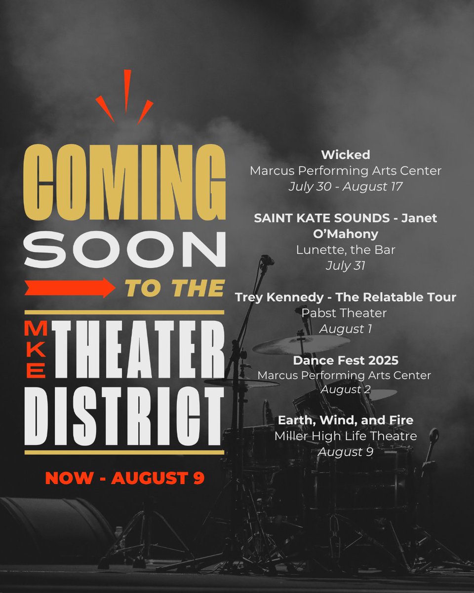 Check out these next-level shows coming to Milwaukee this month! Whether you're into dance, comedy, music, or theater, there's something for everyone to enjoy this summer.

Looking for more news from the MTD? Sign-up for our newsletter to stay in the loop: bit.ly/40F2DNU