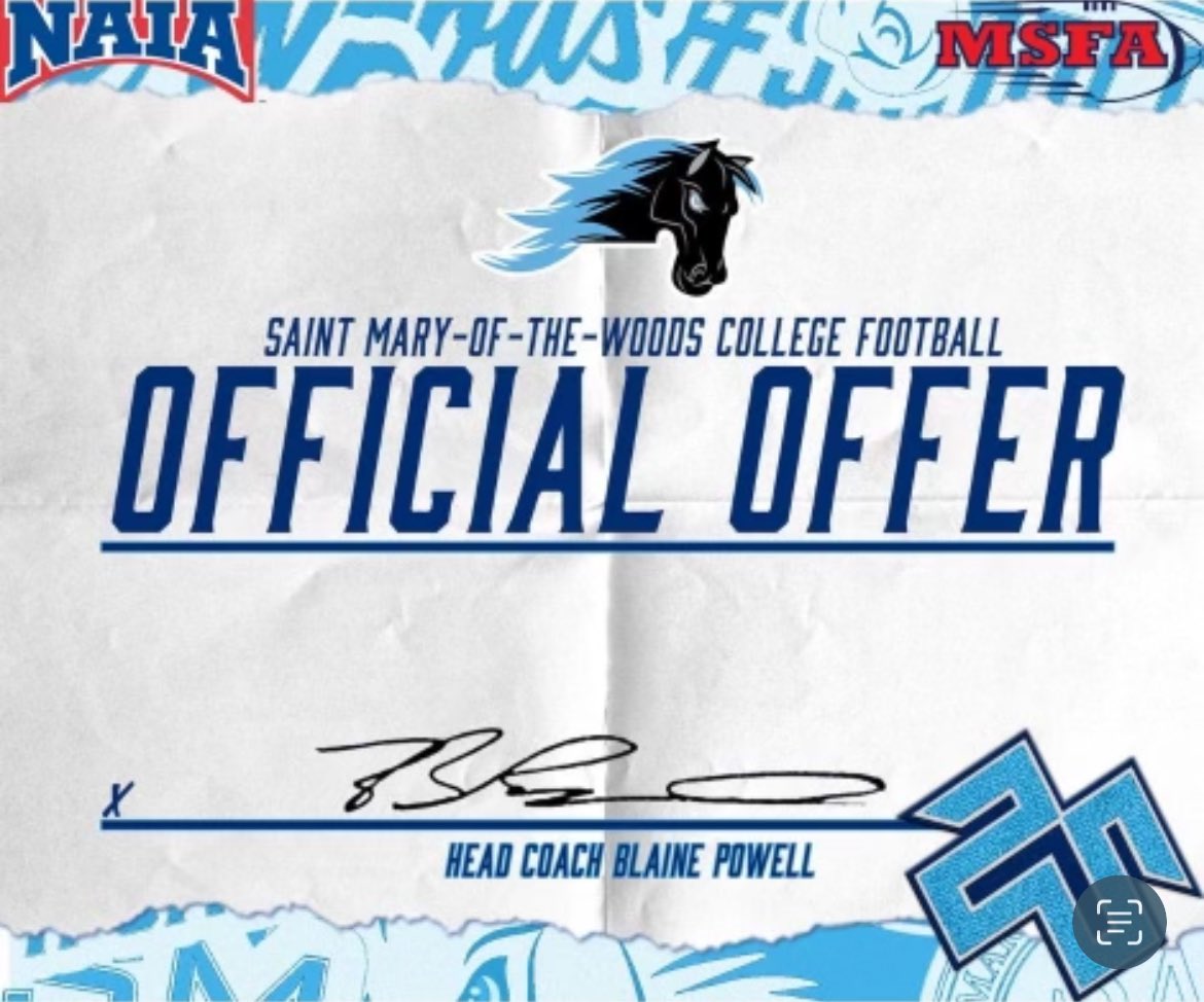 lawson (@lawsonward74) on Twitter photo After a great conversation with <a href="/coachpowell91/">🏈Blaine Powell🏈</a> I am blessed to receive an offer from <a href="/SMWCFB/">Saint Mary-of-the-Woods College Football</a>. After a great conversation with <a href="/coachpowell91/">🏈Blaine Powell🏈</a> I am blessed to receive an offer from <a href="/SMWCFB/">Saint Mary-of-the-Woods College Football</a>.