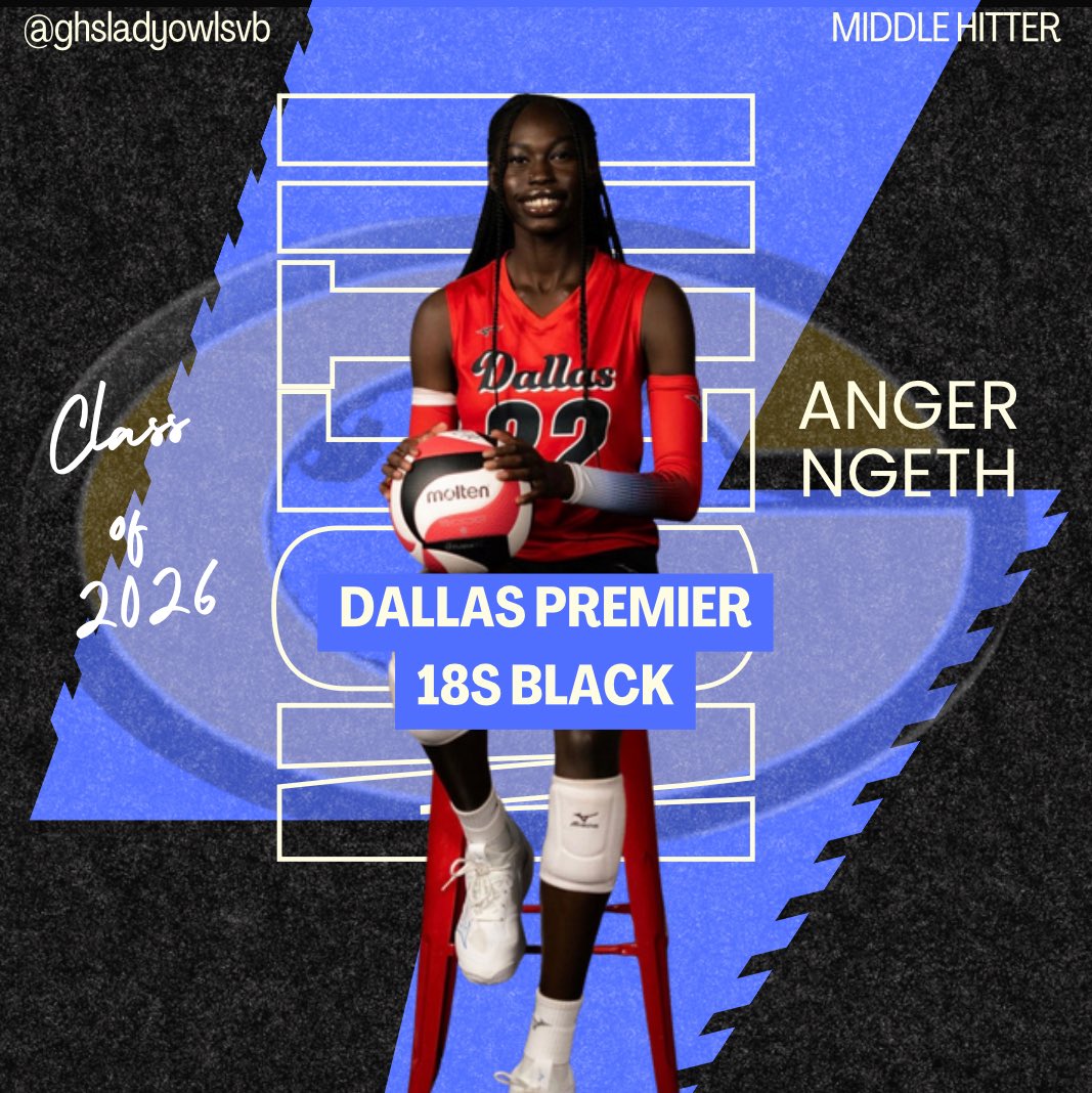 Congratulations to Senior Anger Ngeth on committing to play with <a href="/dallaspremier/">Dallas Premier</a> as a Middle Hitter on 18s Black. Keep working!!! #gigemowls <a href="/GHS_Owls/">Garland High School</a>