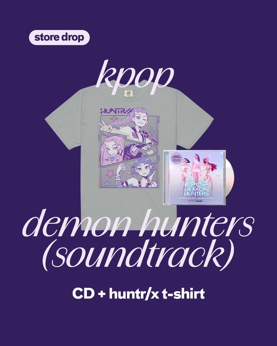 RepublicRecords's tweet image. listening to the #kpopdemonhunters soundtrack on repeat? grab yourself a physical copy here! shop.republicrecords.com/pages/kpop-dem…