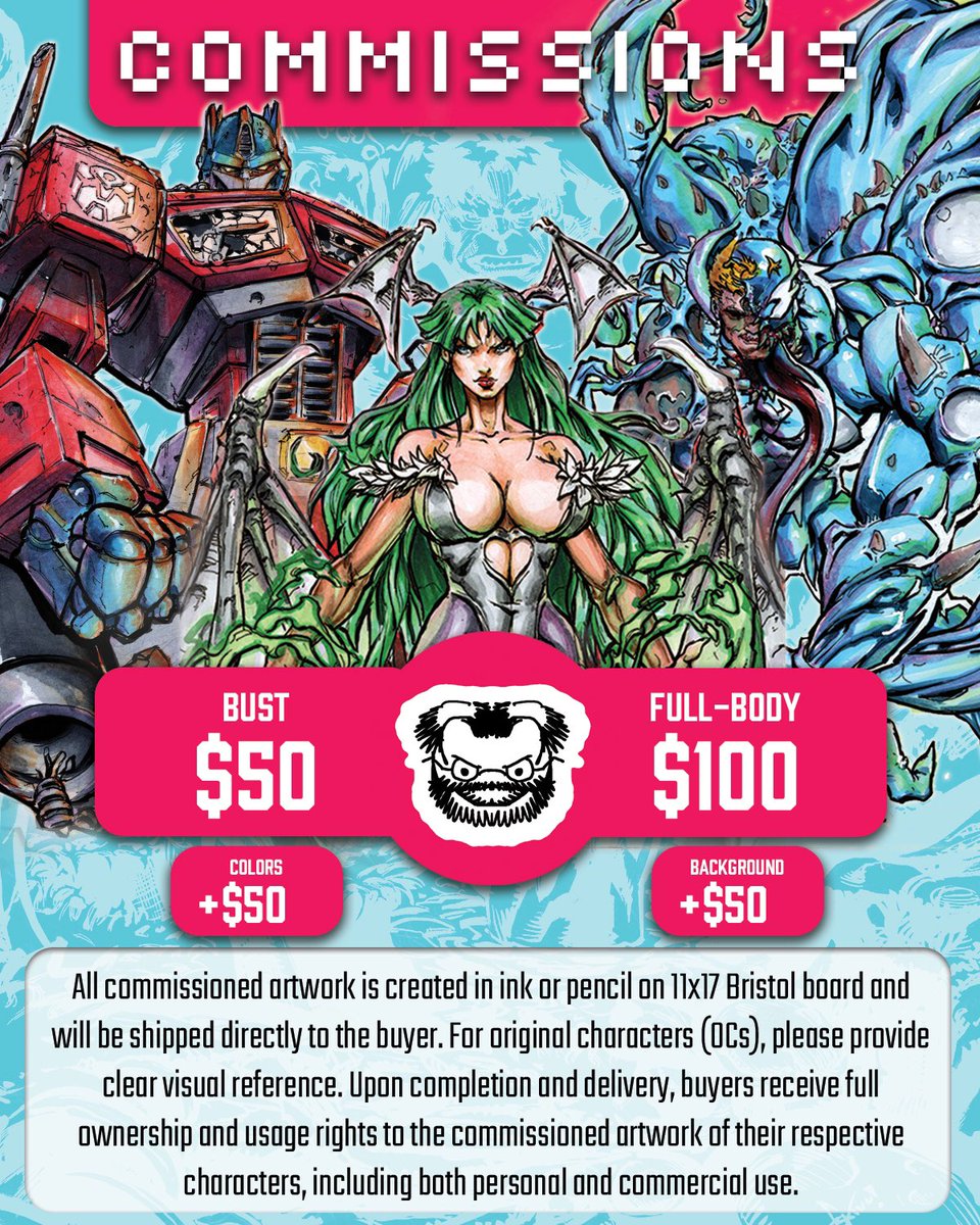 Eskivoart's tweet image. 10 slots available! DM or Email me! Very excited to see what you guys will have me draw! Examples below.
Eskivoart@gmail.com
#art #comics #comicart #commissions
