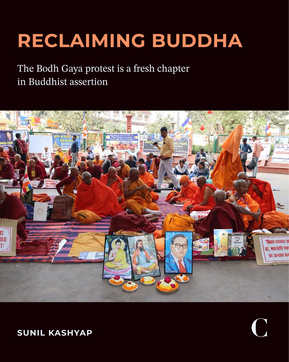 thecaravanindia's tweet image. Since February, Buddhist have been protesting at Bodh Gaya to repeal the Bodh Gaya Temple Act. The protest is not just a battle against joint Hindu control over their most revered site but is symbolic of a struggle against Brahminical oppression that has lasted over two…