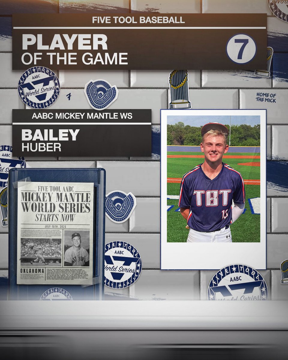 Five Tool Oklahoma (@fivetoolok) on Twitter photo #MantleWS F: <a href="/TBTTexas/">TBT Texas Baseball</a> 16U Scout 18, USA Prime DFW Brewer 0
PoG: <a href="/BaileyHuber13/">Bailey Huber</a> 3-3, 2B, RBI, R, BB #MantleWS F: <a href="/TBTTexas/">TBT Texas Baseball</a> 16U Scout 18, USA Prime DFW Brewer 0
PoG: <a href="/BaileyHuber13/">Bailey Huber</a> 3-3, 2B, RBI, R, BB