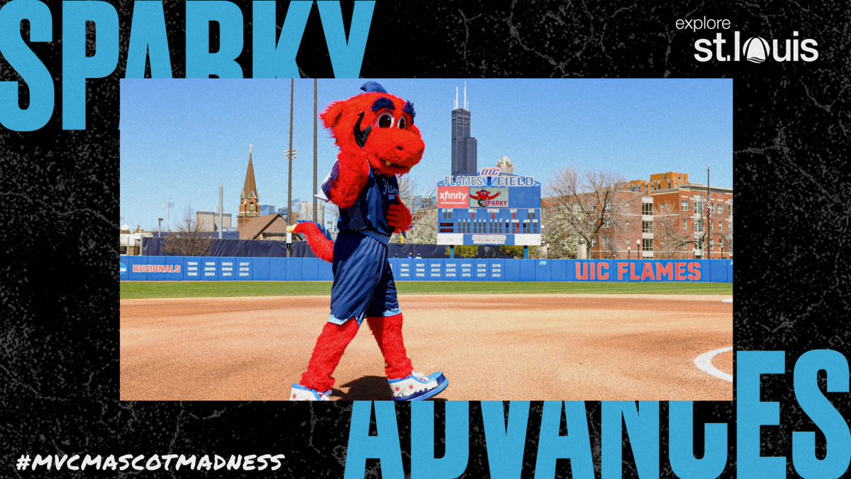 MVCsports's tweet image. CHAMPIONSHIP BOUND🏆
@UICFlames Sparky advances to the 2025 @explorestlouis MVC Mascot Madness Championship!
📽️UIC Athletics x #MVCMascotMadness