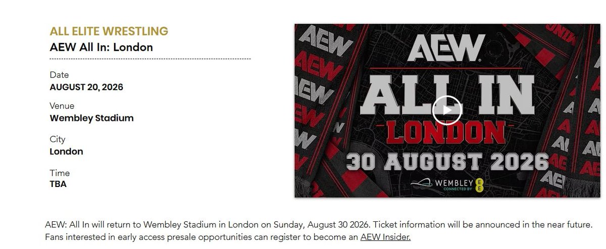 stevecarrier_'s tweet image. AEW botched their #AEWAllInLondon announcement on their website