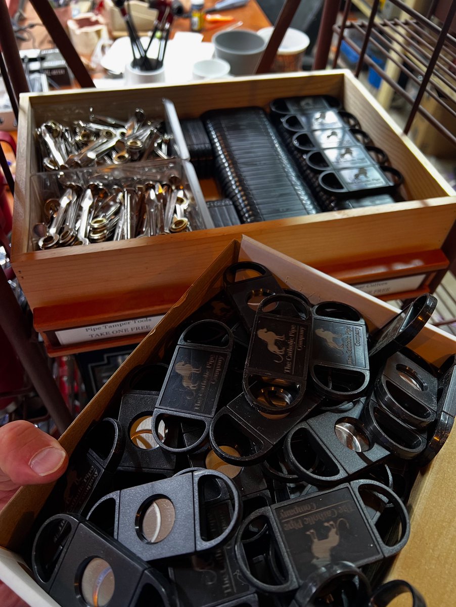 CatholicPipeCo's tweet image. Merch for the Chesterton Conference next week!