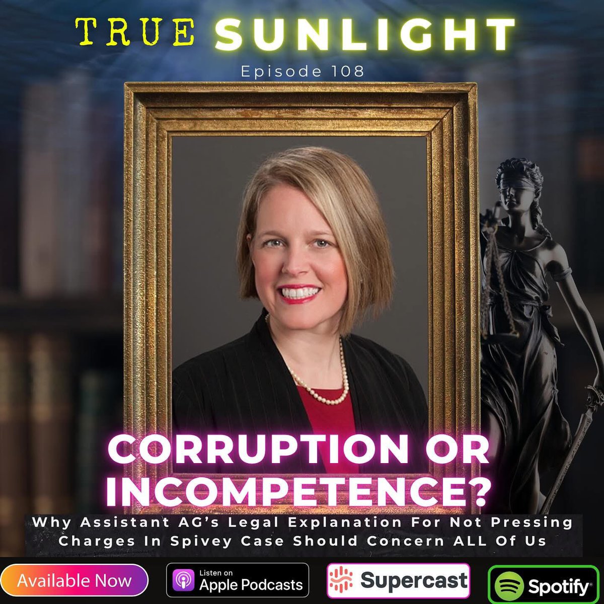 elizfarrell's tweet photo. 🤯 We’re CLOCKING THE TEA in Ep. 108 — AG Heather Weiss refused to press charges in the Scott Spivey case based on lies, bad legal takes &amp; ignored evidence.

We’re calling on Alan Wilson to recuse himself NOW.
Listen: https://t.co/IzNeYPwDMN
#JusticeForScott #TrueSunlightPodcast https://t.co/L2l2hiqHZe