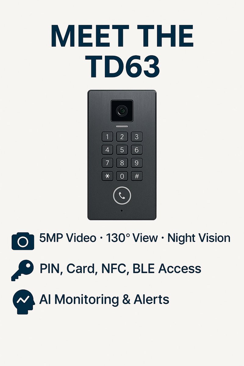 Say hello to smarter security!

Meet the TD63 – the future of access control.

👉 Click the link in bio to learn more!
#NYC #ny #nj #tech #businesstech