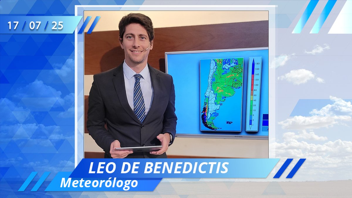 Pronóstico meteorológico por Leonardo De Benedictis - 17-07-2025
#Clima #Temperaturas #Lluvias <a href="/leodebenedictis/">Leo De Benedictis</a> 
elrural.com/informes-clima…