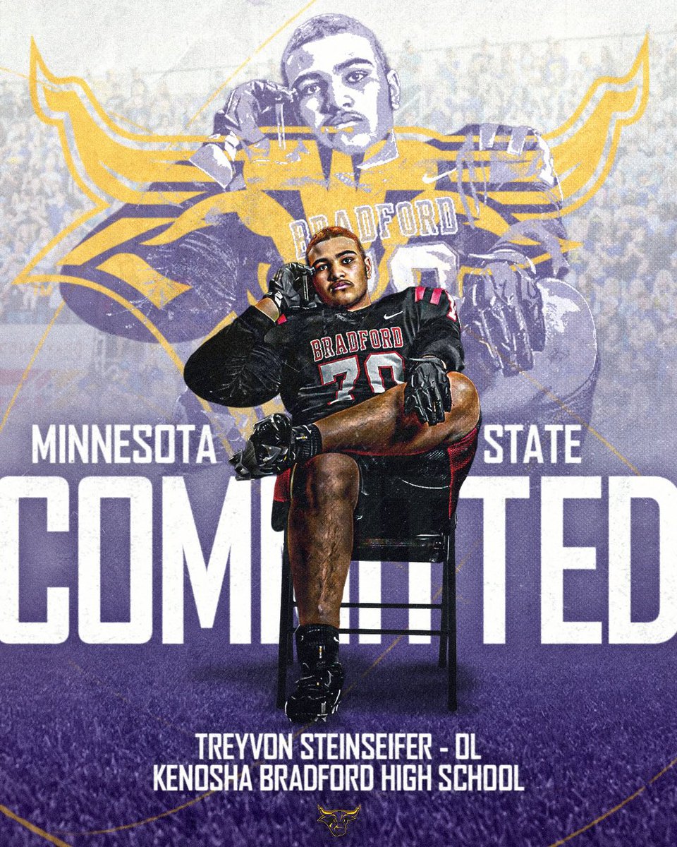 Treyvon Steinseifer (@treysteinseifer) on Twitter photo Committed‼️
#commited
#Mavdog
#ALLIN
#rollmavs
<a href="/CoachHenning75/">Chad Henning</a> <a href="/CoachSchlichte/">Ryan Schlichte</a> <a href="/MinnStFootball/">Minnesota State Football</a> <a href="/BHSREDDEVILFB/">BHS Red Devil Football</a> <a href="/CoachSMorris/">Coach Morris</a> <a href="/PrepRedzoneWI/">Prep Redzone Wisconsin</a> <a href="/MJ_NFLDraft/">Mark Johnson</a> Committed‼️
#commited
#Mavdog
#ALLIN
#rollmavs
<a href="/CoachHenning75/">Chad Henning</a> <a href="/CoachSchlichte/">Ryan Schlichte</a> <a href="/MinnStFootball/">Minnesota State Football</a> <a href="/BHSREDDEVILFB/">BHS Red Devil Football</a> <a href="/CoachSMorris/">Coach Morris</a> <a href="/PrepRedzoneWI/">Prep Redzone Wisconsin</a> <a href="/MJ_NFLDraft/">Mark Johnson</a>