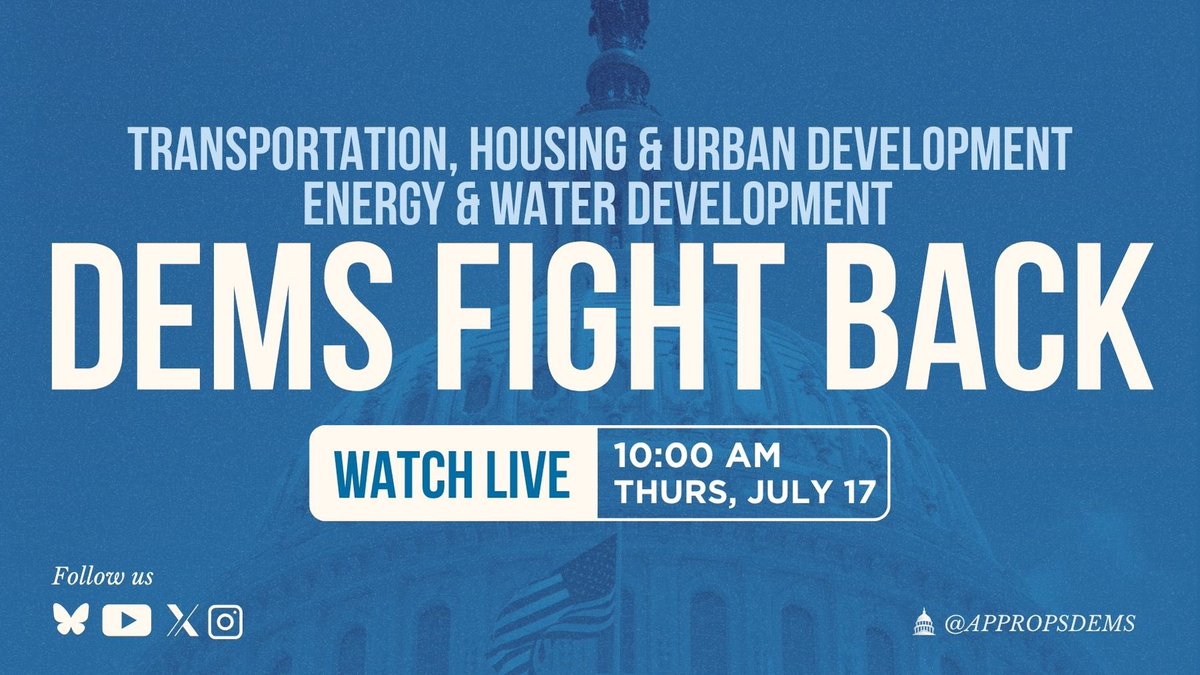 RepUnderwood's tweet image. Watch live: youtu.be/Pn9S6-Cyi7Y
@appropsdems are fighting for working families and farmers while Republicans push through a funding bill that protects billionaire corporate polluters.