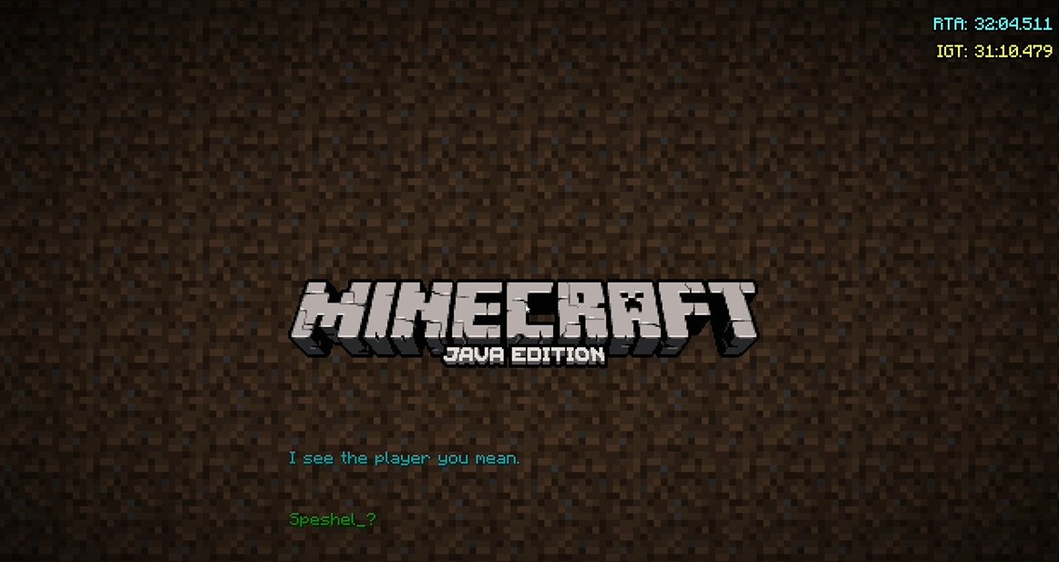 i completed my first minecraft speedrun :D