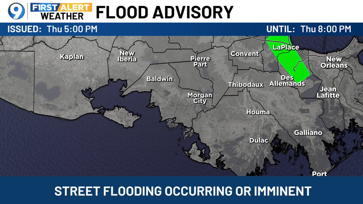 SteveWAFB's tweet image. A FLOOD ADVISORY has been issued for the areas in green. Turn around, don't drown! More >> wafb.com/weather?utm_me… #LAwx