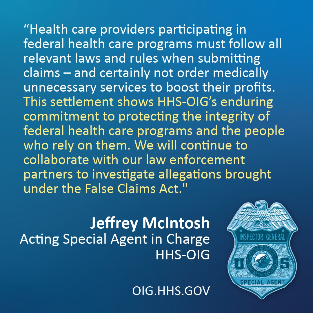 An urgent care operator in Idaho and New Mexico paid $3 million to settle False Claims Act allegations involving medically unnecessary testing and inflated billing to federal health care programs. Read more: direc.to/fn8a