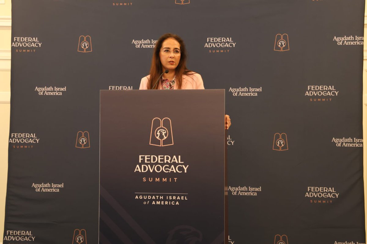 AgudahNews's tweet image. At Agudath Israel’s Federal Advocacy Summit @HarmeetKDhillon @AAGDhillon, Assistant Attorney General for Civil Rights at the U.S. Department of Justice spoke about what the DOJ is doing to combat antisemitism
