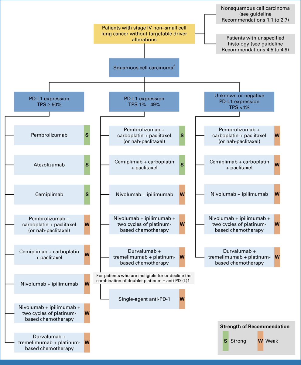 Latinamd's tweet image. 🔥Off the press: @ASCO #LivingGuidelines for Stage IV Non–Small Cell Lung Cancer Without Driver Alterations: ASCO Living Guideline, Version 2025.1 |
👉🏽 ascopubs.org/doi/10.1200/JC…
✅ Clear algorithm for first and second line options
✅ Review of recent data:…