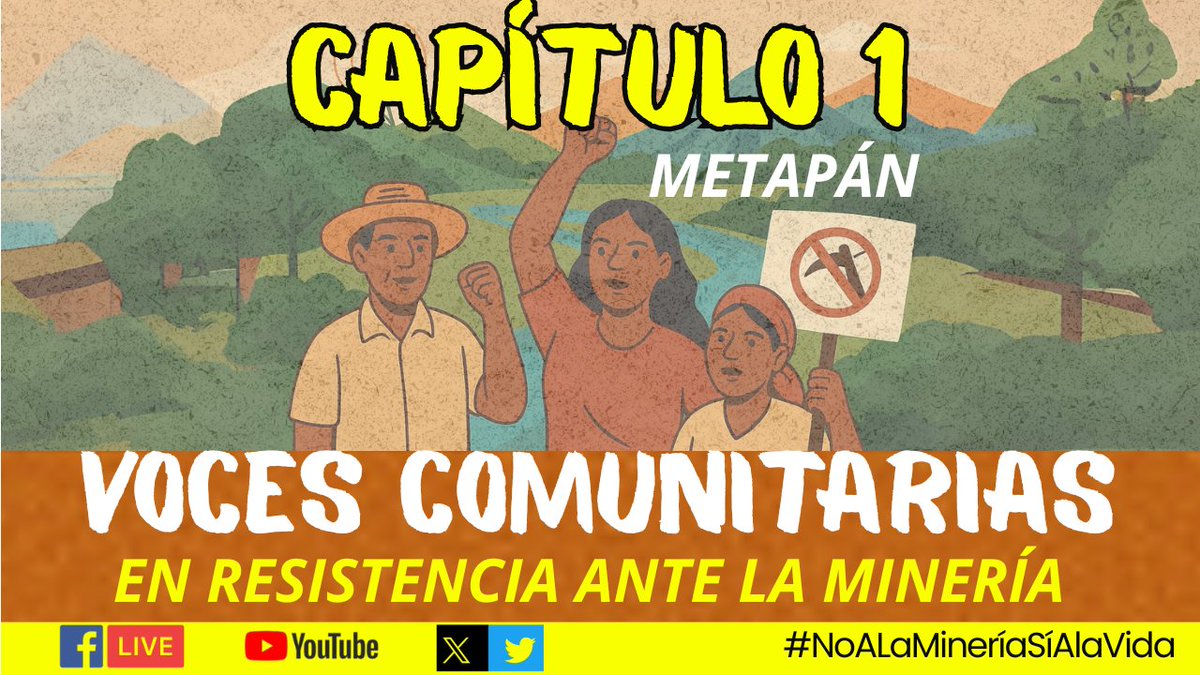 arpassv's tweet photo. #VocesComunitarias| En resistencia ante la minería
Una serie para amplificar lo que piensan y sienten quienes defienden el agua y la vida.
📲 Míralo completo en nuestro canal de YouTube.
👉¡Dale play y súmate a la lucha! #ARPAS
https://t.co/hpUDwuPist https://t.co/Bdy3JunlEG