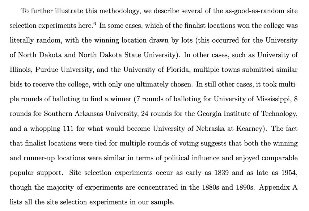 Will Marble (@wpmarble) on Twitter photo How do universities shape the surrounding community? Building on meticulous archival work by <a href="/MikeJAndrews44/">Mike Andrews</a>, we answer this question by focusing on cases where multiple locations were considered for a major university and the winning location was chosen for idiosyncratic reasons How do universities shape the surrounding community? Building on meticulous archival work by <a href="/MikeJAndrews44/">Mike Andrews</a>, we answer this question by focusing on cases where multiple locations were considered for a major university and the winning location was chosen for idiosyncratic reasons
