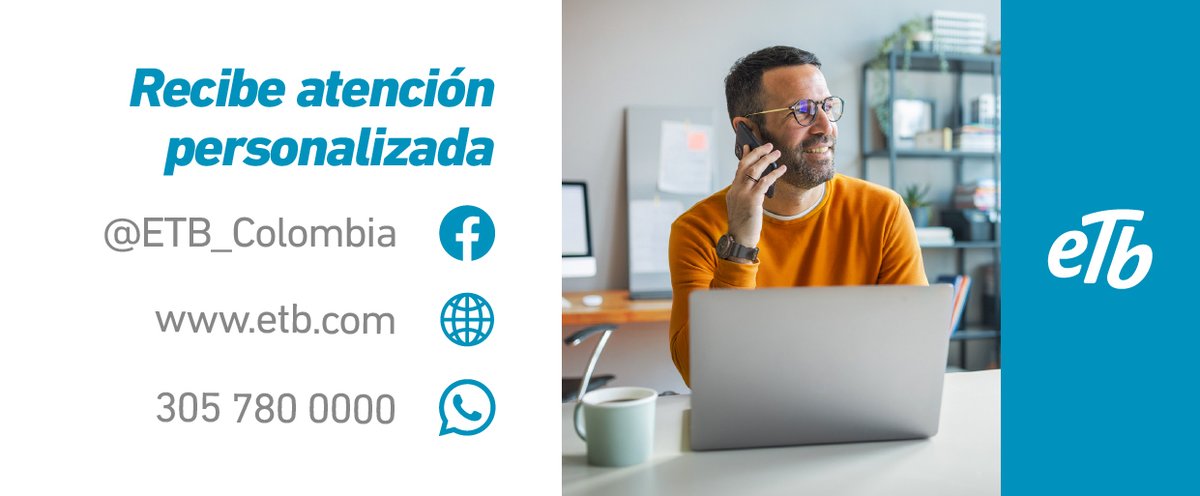 💻 ¡Conoce nuestros canales de atención! Escríbenos a nuestro WhatsApp bit.ly/ETBWhatsapp o a nuestro Facebook: bit.ly/ETBMessenger  ☑️ Para brindarte atención a todas tus inquietudes y solicitudes
