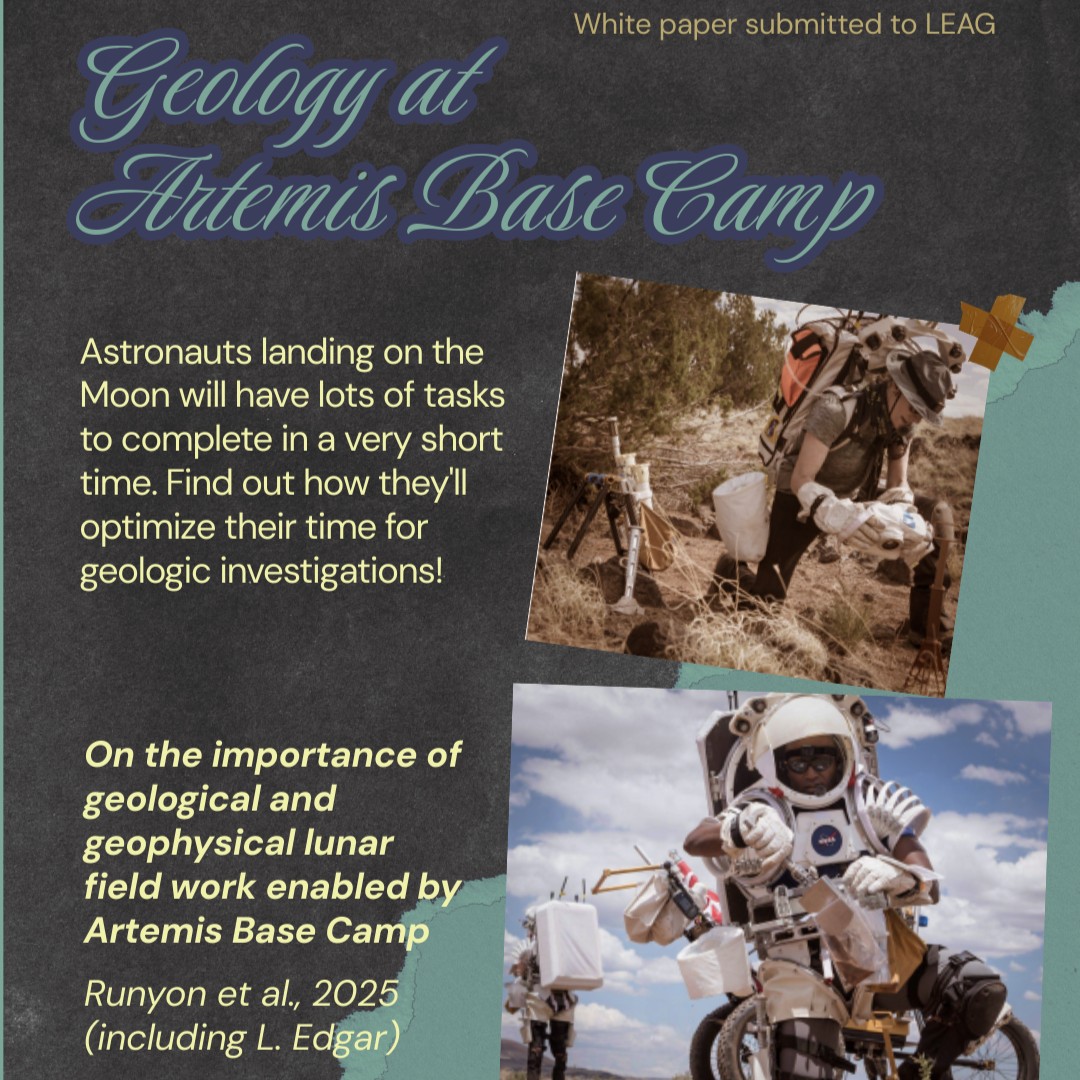 USGS_AstroGeo's tweet image. In this white paper, we report on six Findings related to the benefit of Artemis Base Camp to lunar geoscience. Additionally, we consider certain issues and caveats meriting further study in any base camp architecture. usgs.gov/publications/i…
#Artemis #Geology #STEM @USGS_Pubs