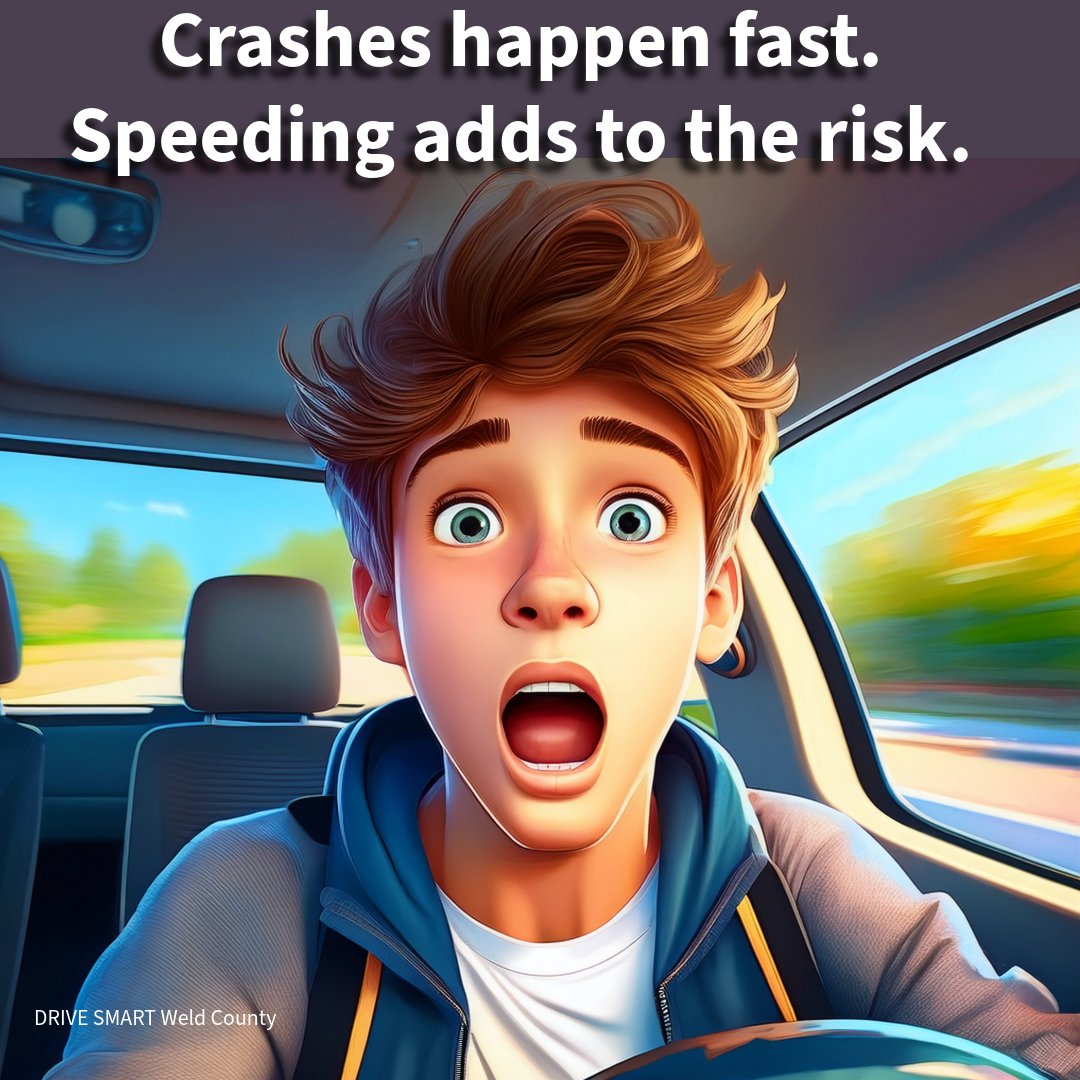 DriveSmartWc's tweet image. Speeding increases your chance of being in a crash. Not wearing a seatbelt could be the difference between life or death. #DriveSmart #SeatbeltsSaveLives
