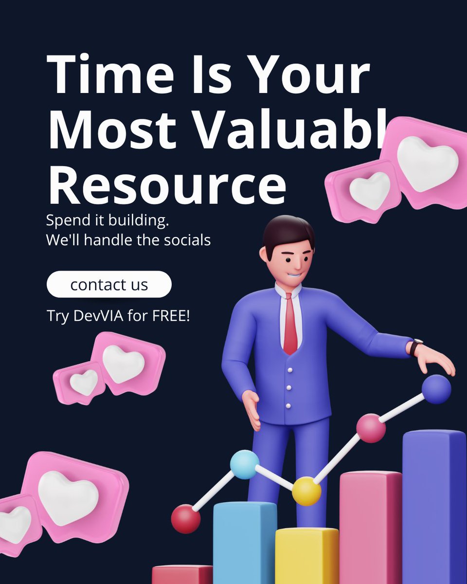 DevVIAHuman's tweet photo. You’re squashing bugs, writing code, shipping features…
And now you’re supposed to write threads and post Reels too?

Your time is your most valuable resource.
Spend it building — we’ll handle the socials.

[https://t.co/mRYuhFmdGf] https://t.co/ubRJuMeS5x