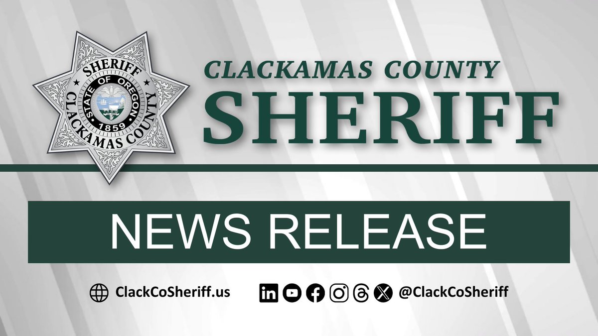NEWS RELEASE: Clackamas County Deputy Arraigned on Criminal Charges for Off-Duty Conduct

Read online: clackamas.us/sheriff/2025-0…