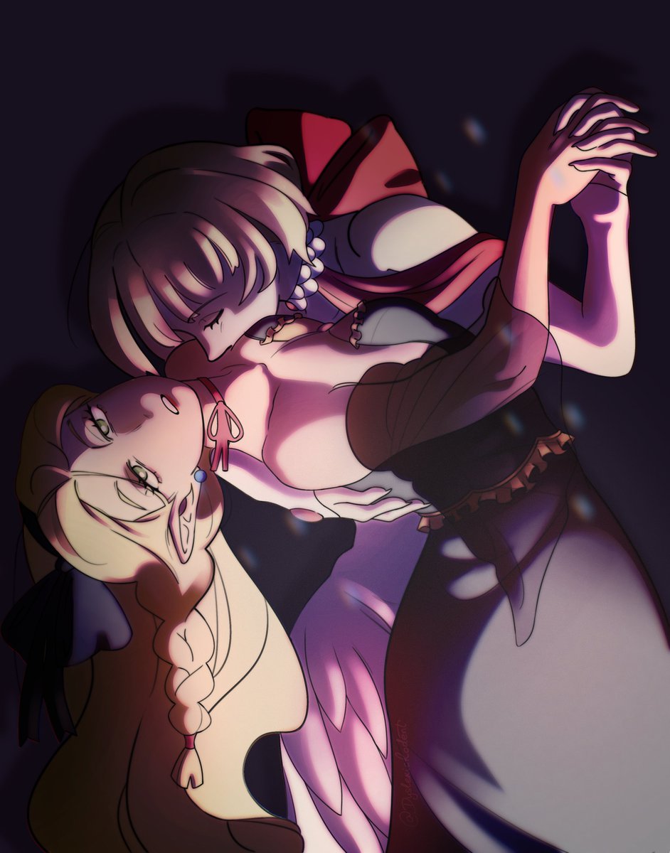 DyslexicRodent's tweet image. Anyone still fw yuri around here🍷 #dungeonmeshi #farcille #VGenChallenge