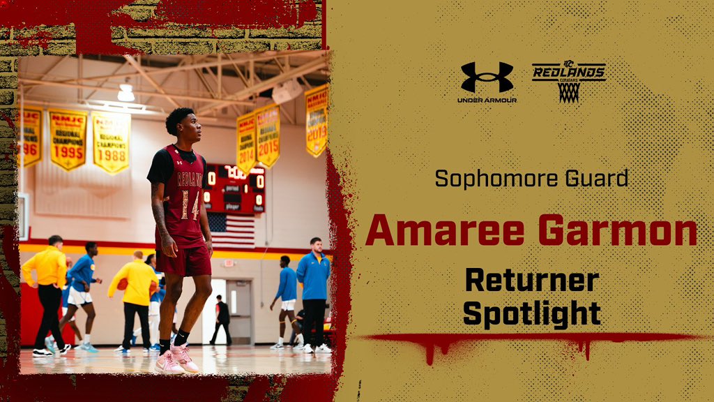 Redlands Cougars MBB (@redlandscc_mbb) on Twitter photo Run it back!
6’3 Guard <a href="/amaree_garmon4/">amaree garmon ⭐️</a> Is returning for his Sophomore season!
Amaree scored 23 points in our win over a top 25 team Frank Phillips College last season. 
#GoRedlandsCougars🐾 Run it back!
6’3 Guard <a href="/amaree_garmon4/">amaree garmon ⭐️</a> Is returning for his Sophomore season!
Amaree scored 23 points in our win over a top 25 team Frank Phillips College last season. 
#GoRedlandsCougars🐾
