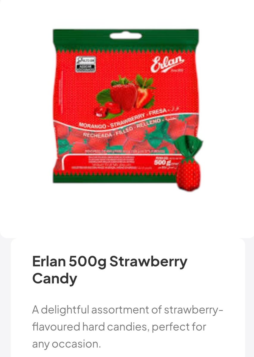 I FOUND THEM.

I FOUND THEM!! 

THEY'RE CALLED ERLAN STRAWBERRY CANDY!!!!