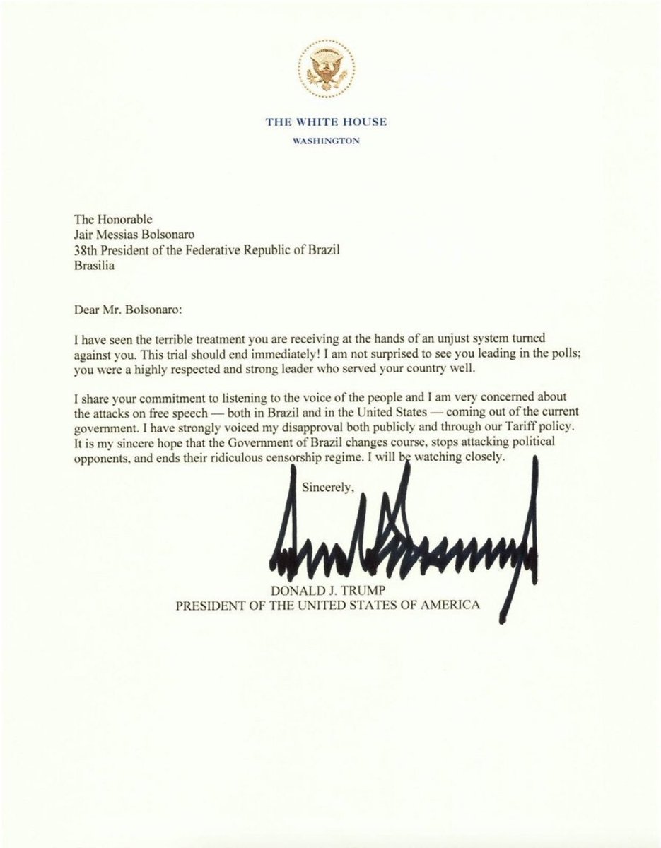 AnaPaulaVolei's tweet image. ๐จ๐บ๐ธ
Donald Trump acaba de publicar uma carta enviada a Jair Bolsonaro:
"๐ ๐ป๐๐๐๐๐ฬ๐ฃ๐๐
๐ฝ๐๐๐ ๐๐๐ ๐ ๐๐๐ ๐ต๐๐๐ ๐๐๐๐๐
38ยบ ๐๐๐๐ ๐๐๐๐๐ก๐ ๐๐ ๐
๐๐๐ขฬ๐๐๐๐๐ ๐น๐๐๐๐๐๐ก๐๐ฃ๐ ๐๐ ๐ต๐๐๐ ๐๐
๐ต๐๐๐ ๐ฬ๐๐๐
๐๐๐๐ง๐๐๐ ๐๐.โฆ