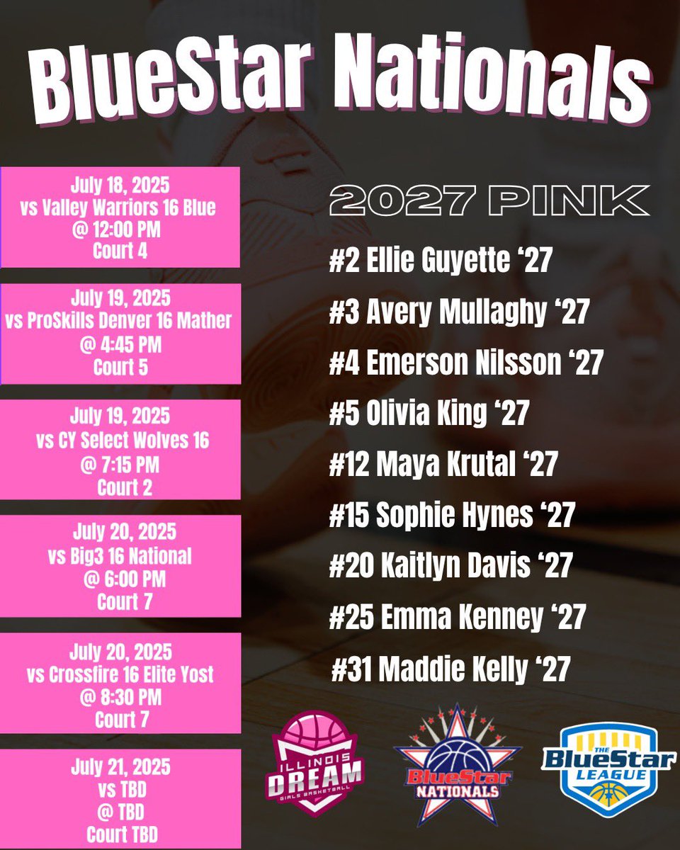 Last tournament of the season with <a href="/illinoisdreambb/">Illinois Dream</a> !  Come out and catch one of our games!  #4 <a href="/TobiasWalk/">Tobias Walker</a> <a href="/BlueStarBB/">Blue Star Basketball</a> <a href="/CoachEvanBell/">Evan Bell</a> <a href="/IGBRcoverage/">Premier Recruiting Service girls basketball</a> 
McCormick Place